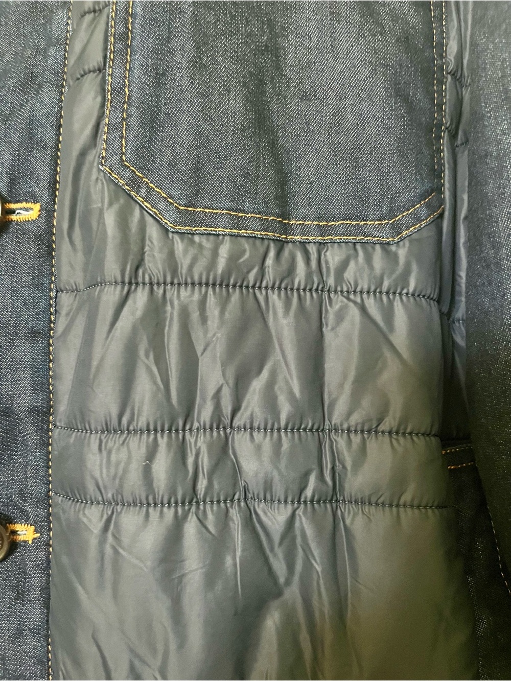 Waterville Italy Luxury Hybrid Denim Quilted Jacket Sz IT 56 US Large - Picture 4 of 9